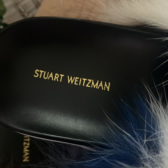 Stuart Weitzman Sublime REAL Multi-Color Fox Fur Sandals Slides Flats Slippers - Picture 12 of 16